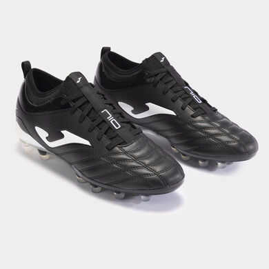 Botas fútbol Numero-10 24 terreno firme FG negro blanco