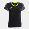 Camiseta manga corta mujer Elite XI negro amarillo flúor