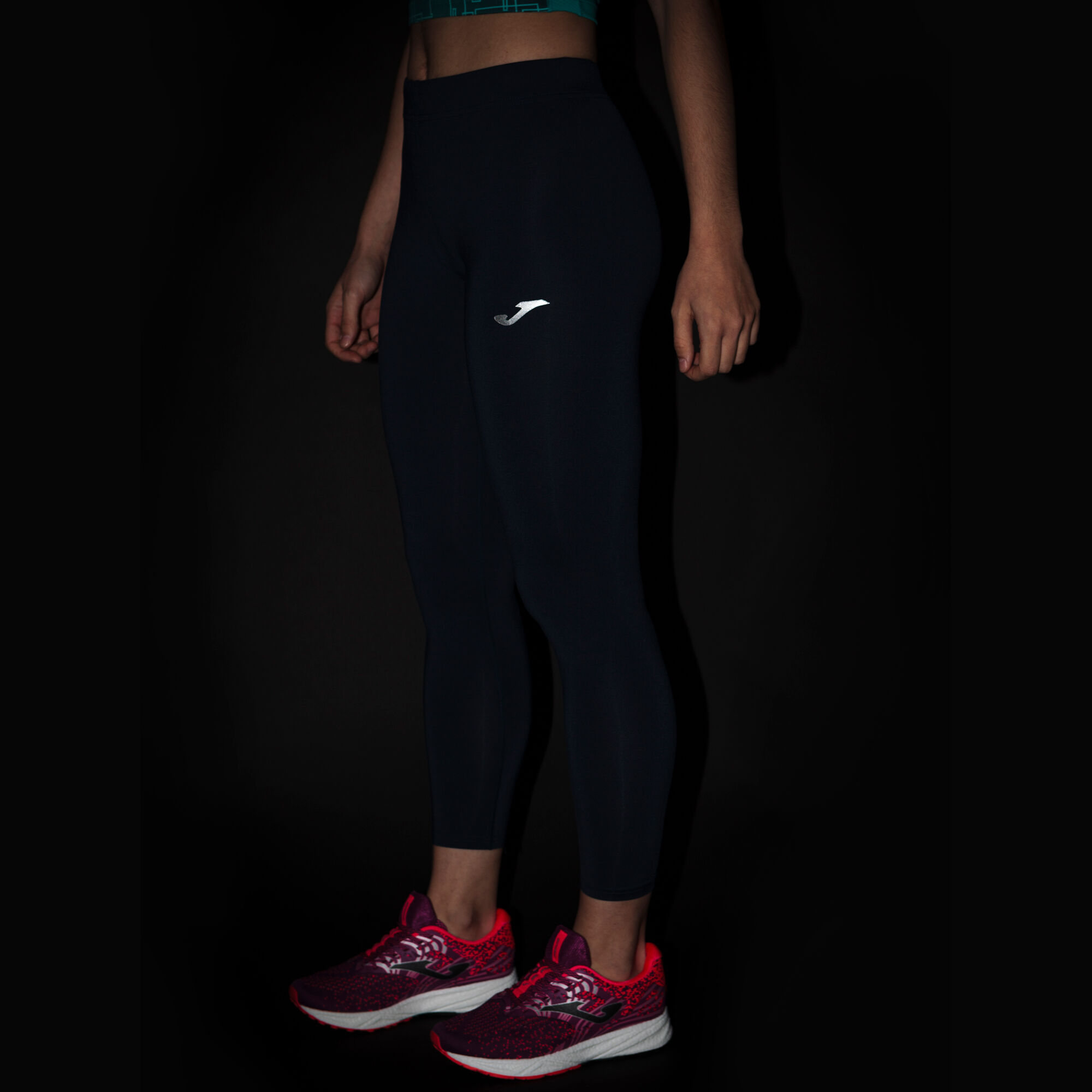 Long tights woman Olimpia navy blue
