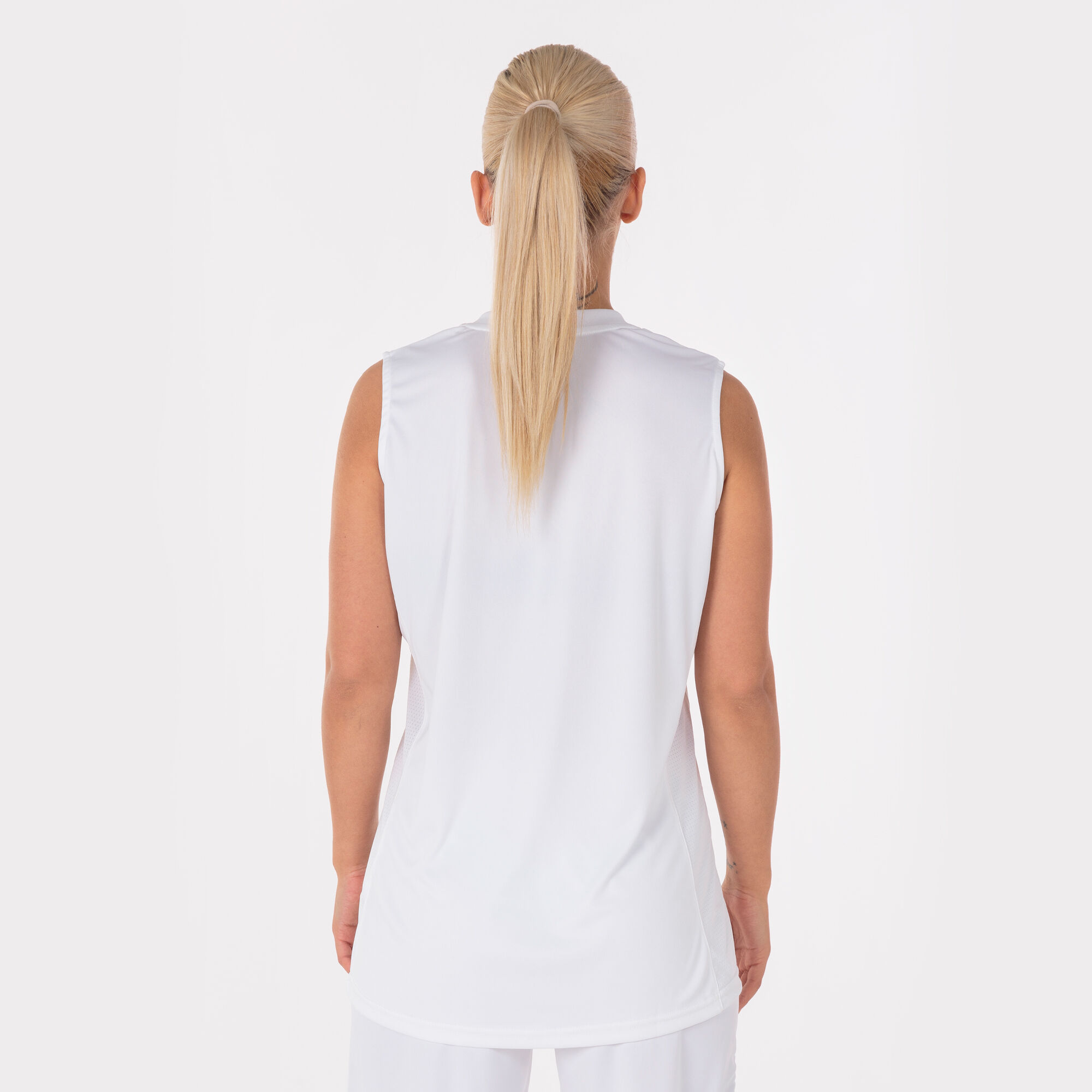 T-shirt de alça mulher Cancha III branco