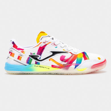 Zapatillas f&uacute;tbol sala Skilful 26 Graffiti indoor blanco