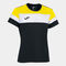 Maillot manches courtes femme Crew IV noir jaune blanc