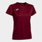 Shirt short sleeve woman Combi burgundy