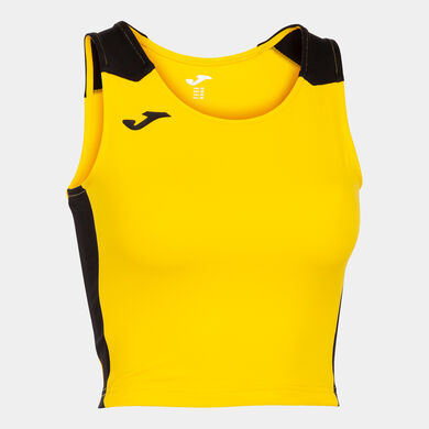 Top mujer Record II amarillo negro