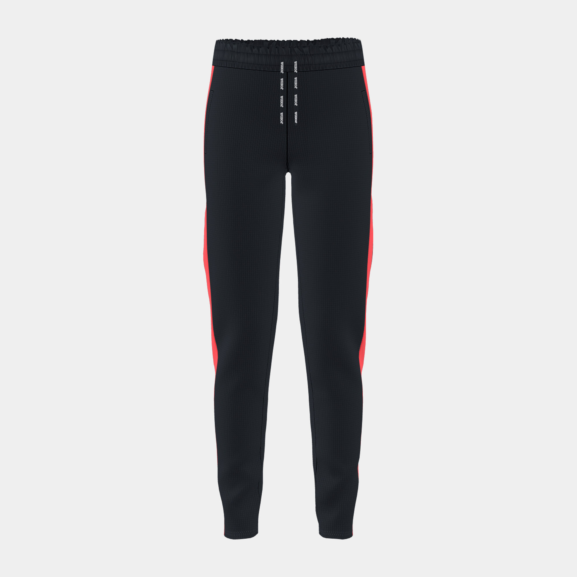 Pantalone lungo bambino Stripe nero corallo fluorescente