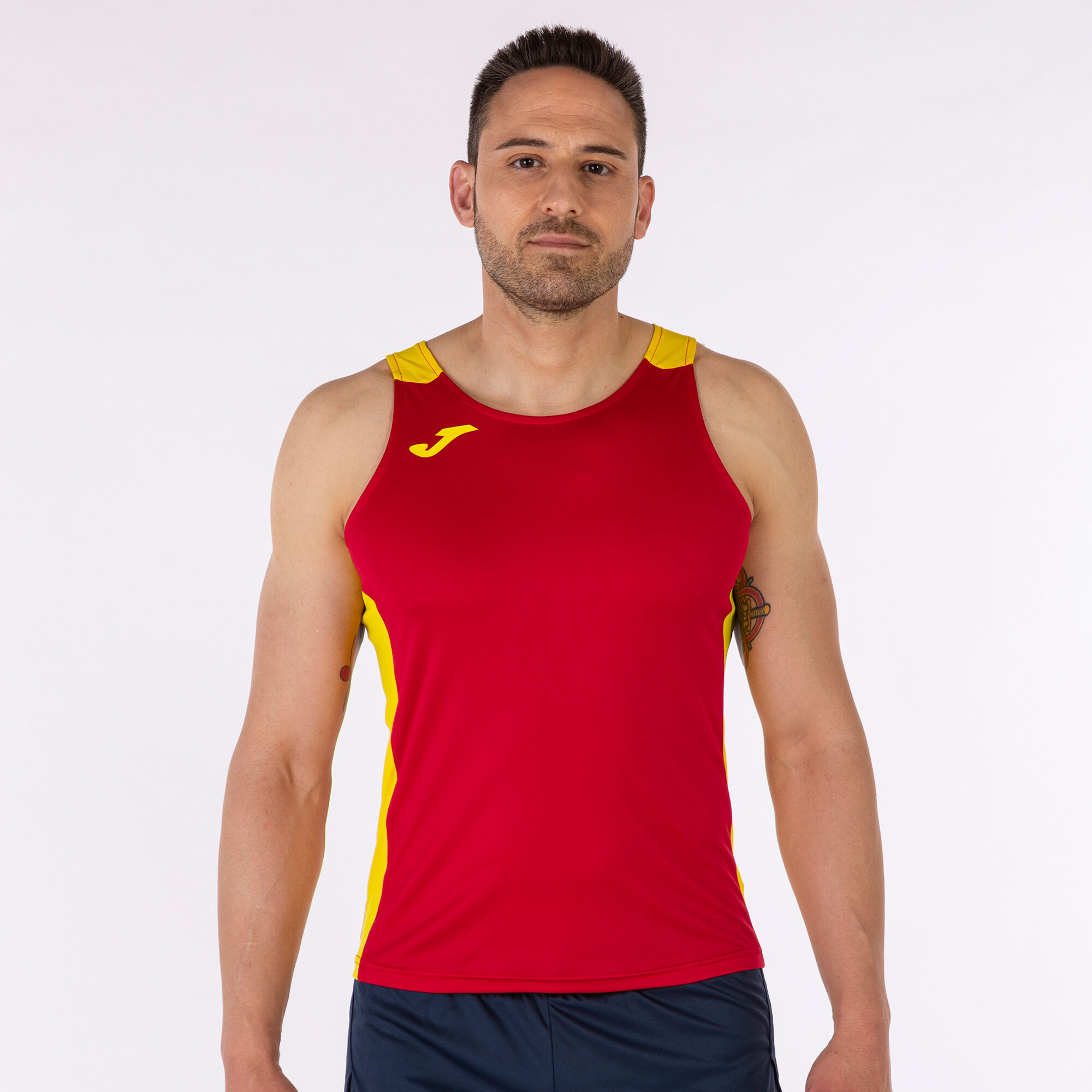Camiseta de tirantes roja hombre outlet