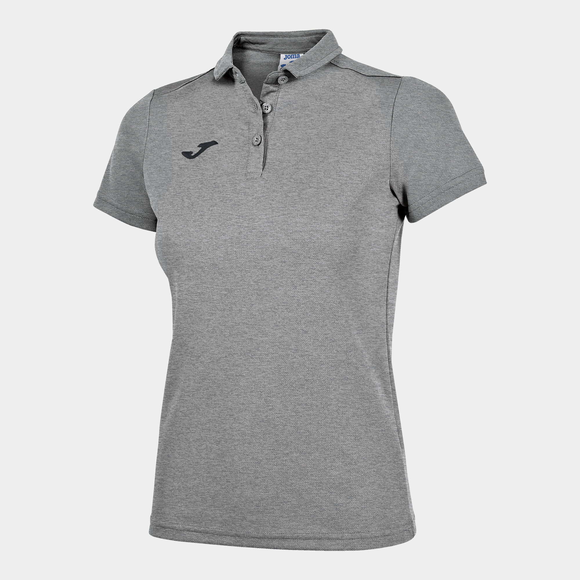 Polo shirt short-sleeve woman Hobby melange gray