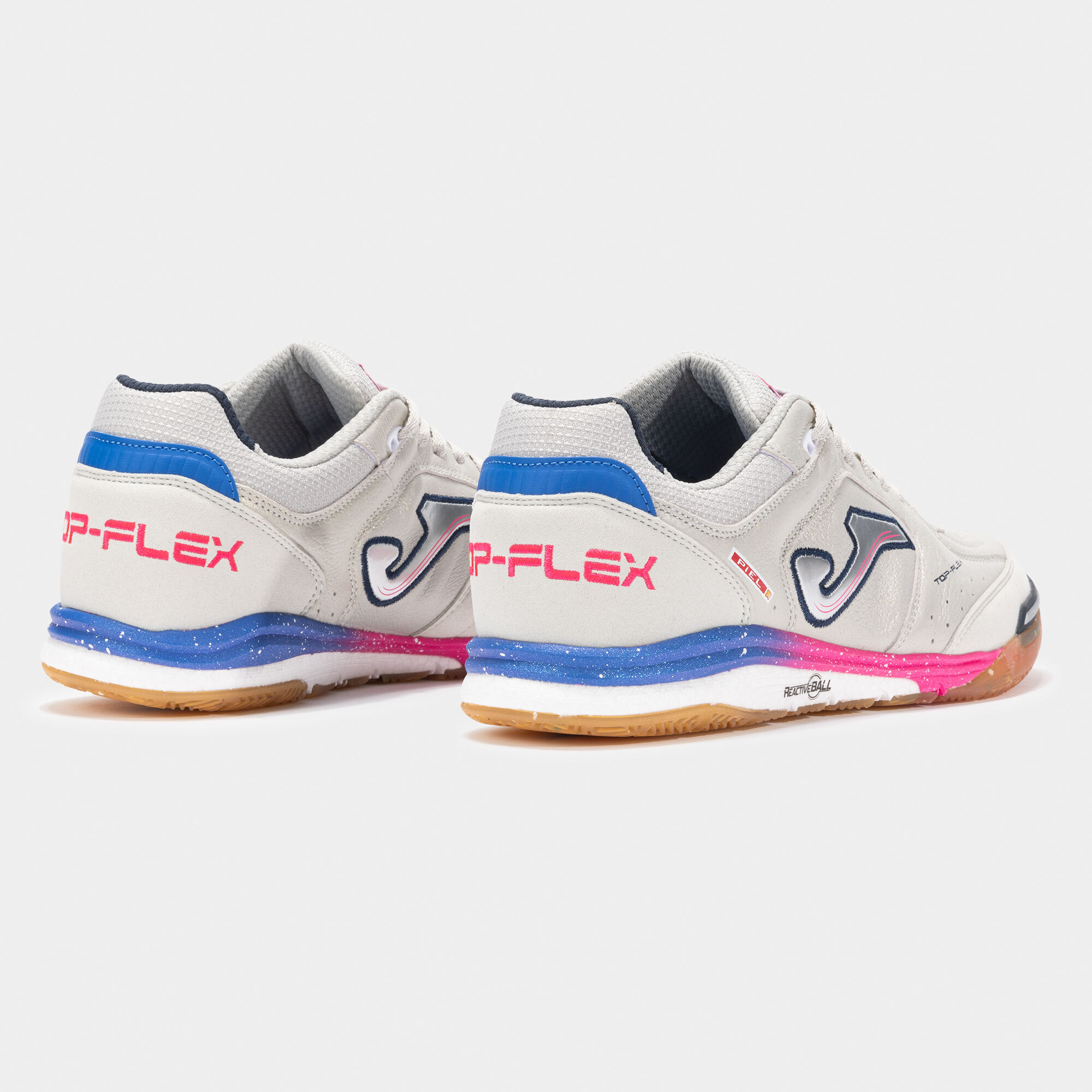 Futsal shoes Top Flex Rebound 25 indoor white fuchsia royal blue
