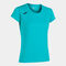 T-shirt manga curta mulher Record II azul-turquesa