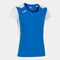 T-shirt maniche corte donna Record II blu royal bianco