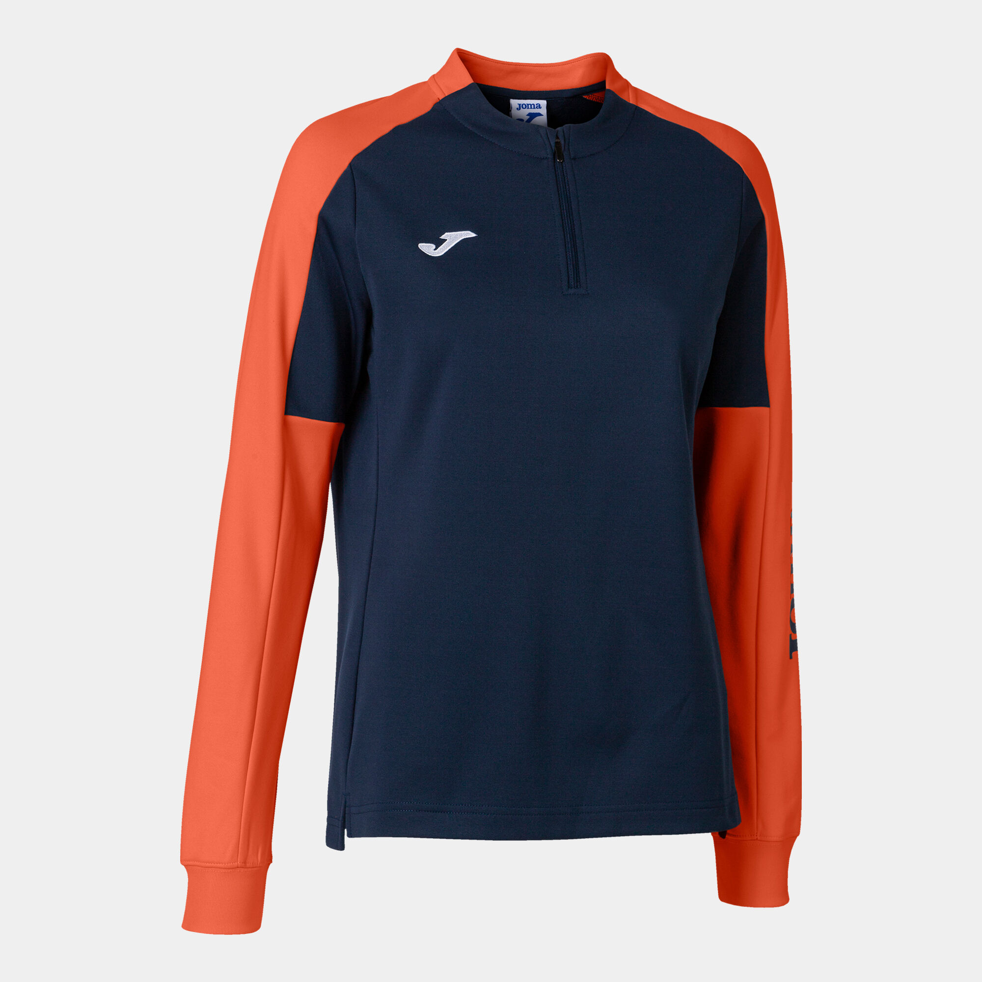 Sweat-shirt femme Eco Championship bleu marine orange fluo