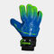 Football goalkeeper gloves Calcio royal blue fluorescent green