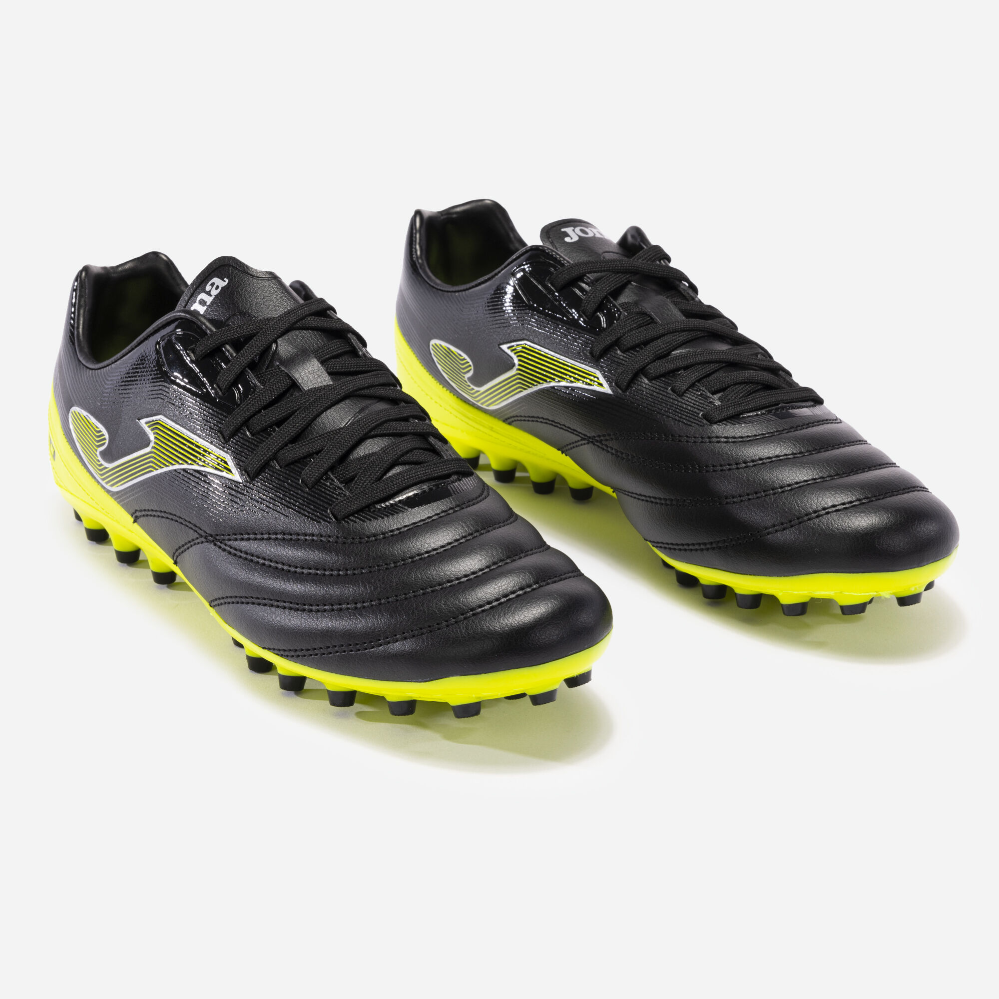 Chaussures football Numero-10 23 gazon synthétique AG noir jaune fluo