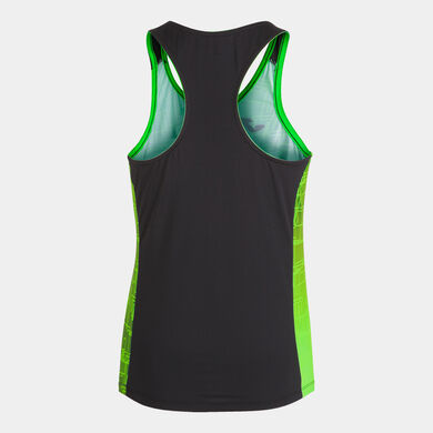 Camiseta tirantes mujer Elite VIII verde fl&uacute;or negro