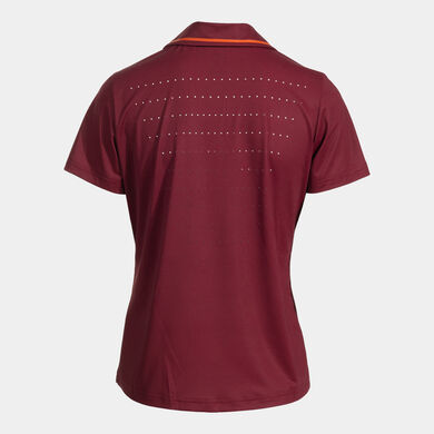 Polo manica corta donna challenge bordeux