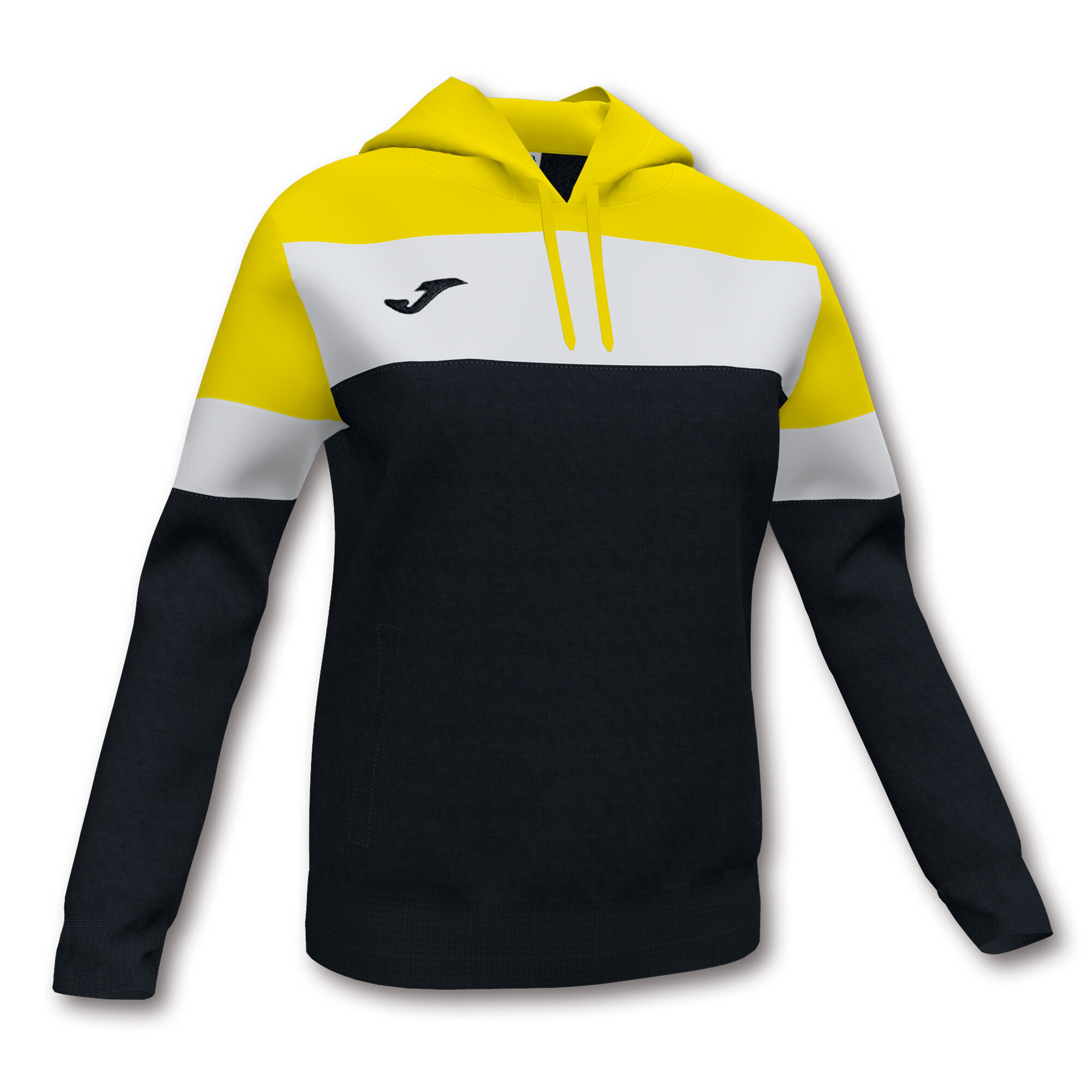 Sweatshirt mit kapuze frau Crew IV schwarz gelb weiß
