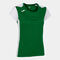 Camiseta manga corta mujer Record II verde blanco