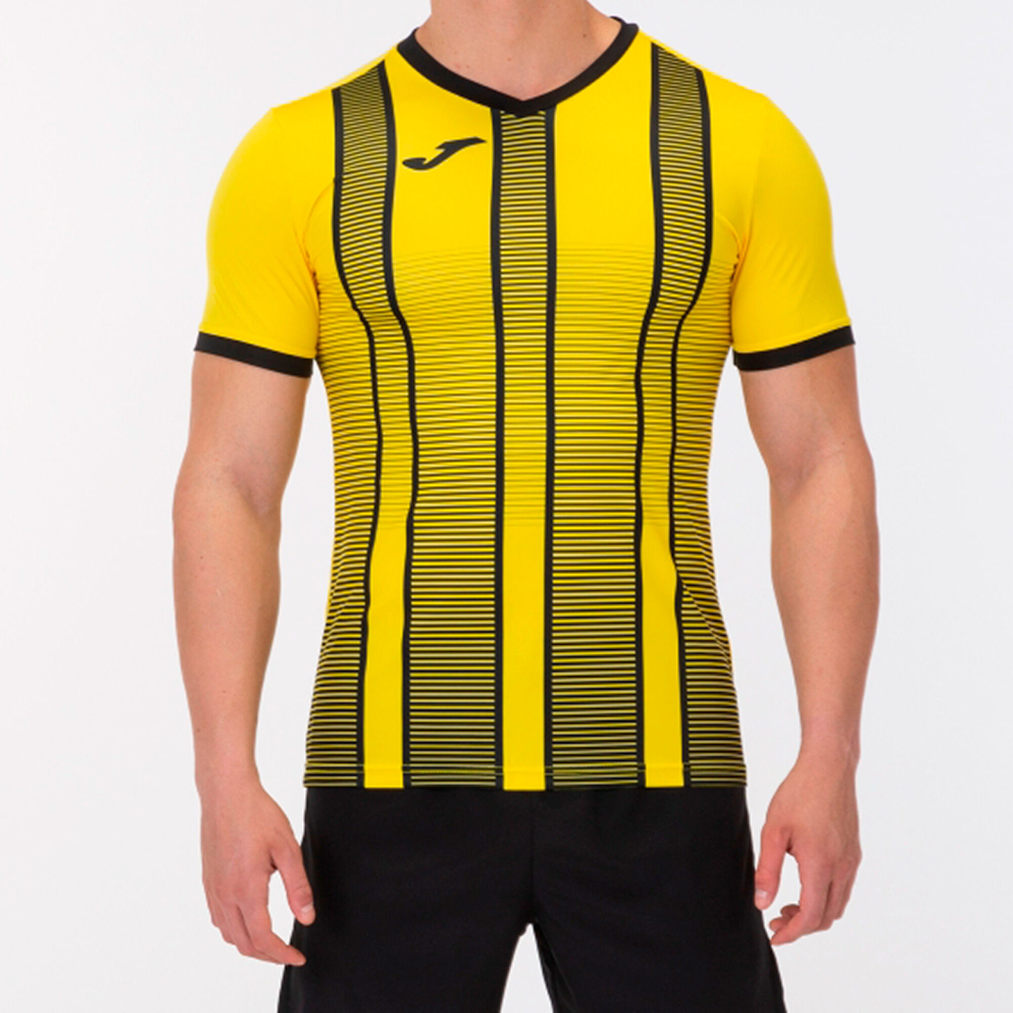 Fútbol, Camiseta Manga Corta Hombre Tiger Iv Amarillo Negro
