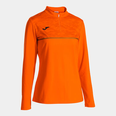 Sweatshirt frau Record III orange