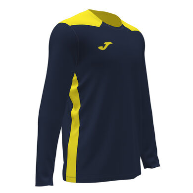 Maillot manches longues homme Championship VI bleu marine jaune fluo