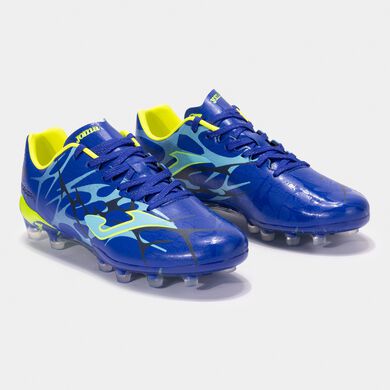 Ghete fotbal Super Copa 25 teren ferm FG albastru regal