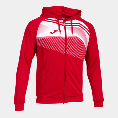 Giacca con cappuccio uomo Supernova II rosso bianco