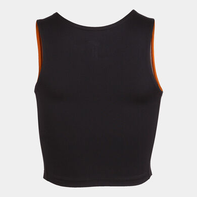 Top mujer Elite VIII negro naranja