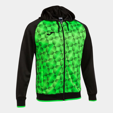 Giacca con cappuccio uomo Supernova III nero verde fluorescente
