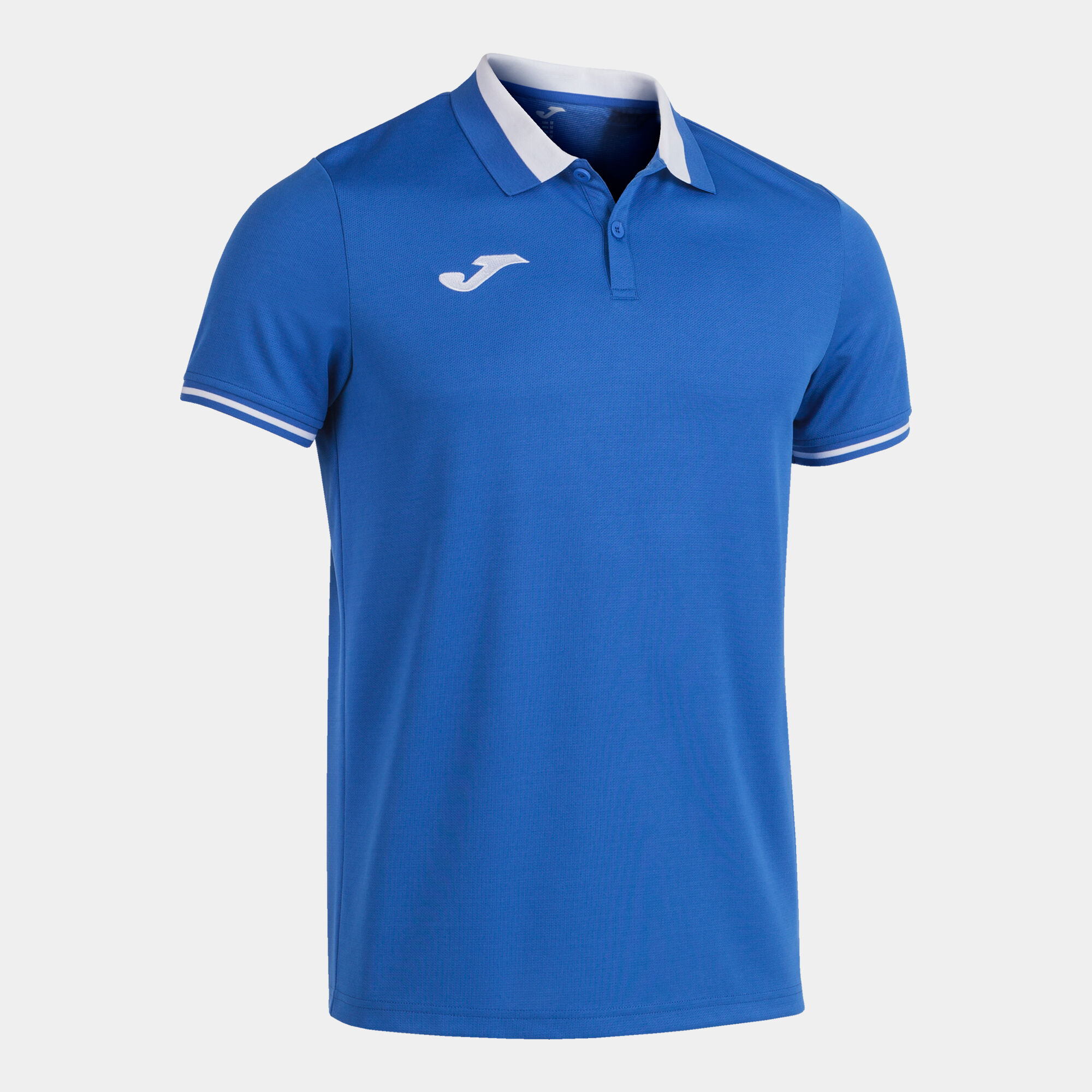 Polo shirt short sleeve man Championship VI royal blue white JOMA