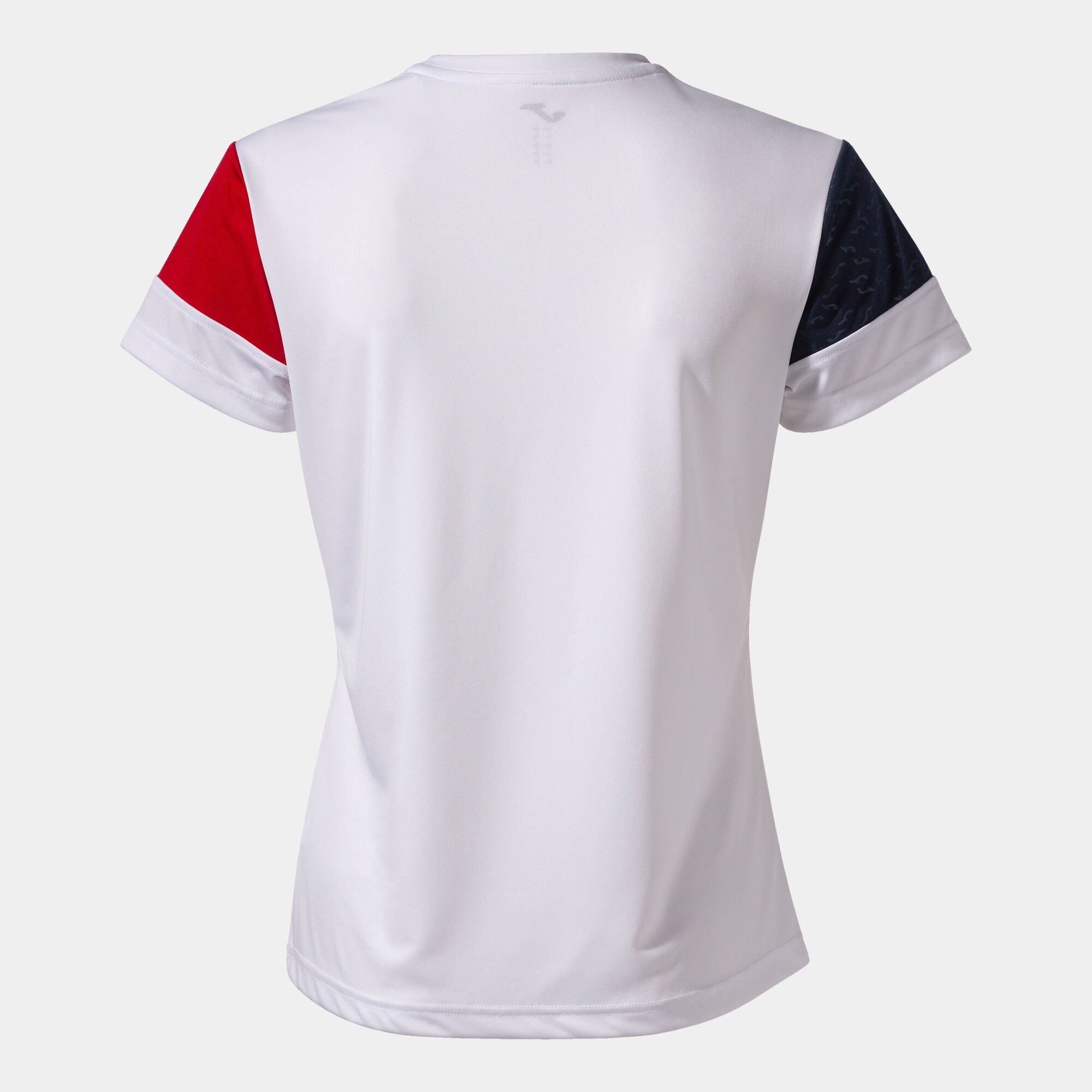 Camiseta manga corta mujer Crew V blanco rojo marino