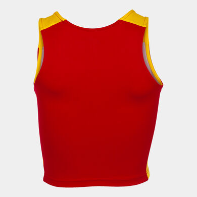 Top donna Record II rosso giallo