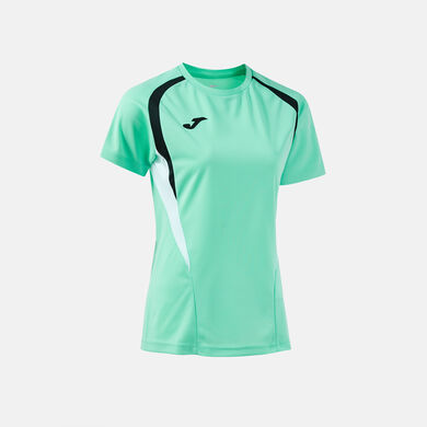 Camiseta manga corta mujer Championship 20 verde claro negro