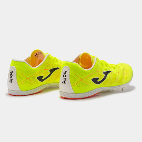 Zapatillas running 6729 Spikes clavos unisex amarillo flúor