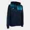 Giacca con cappuccio donna Eco Supernova blu navy turchese fluorescente