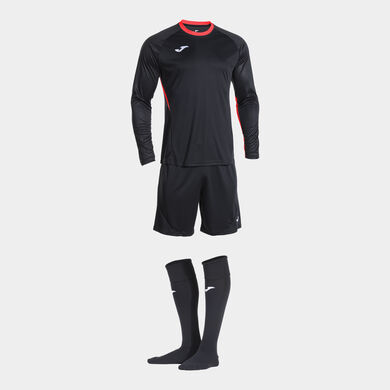Set mann Performance Gk schwarz neon-korallenrot