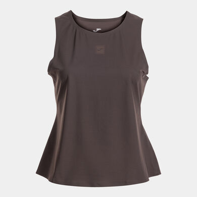 Camiseta sin mangas mujer Resort marr&oacute;n
