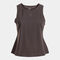 Camiseta sin mangas mujer Resort marr&oacute;n