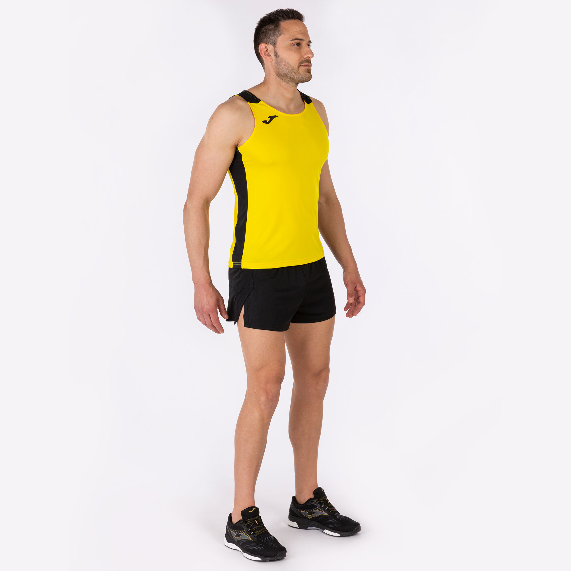Tank top man Record II yellow black