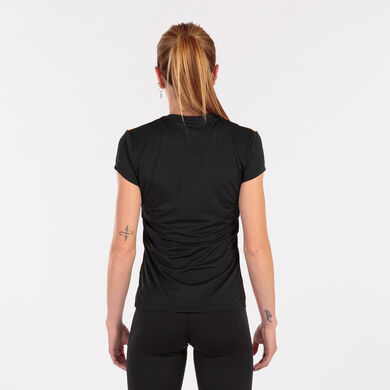 Shirt short sleeve woman Elite VIII black orange