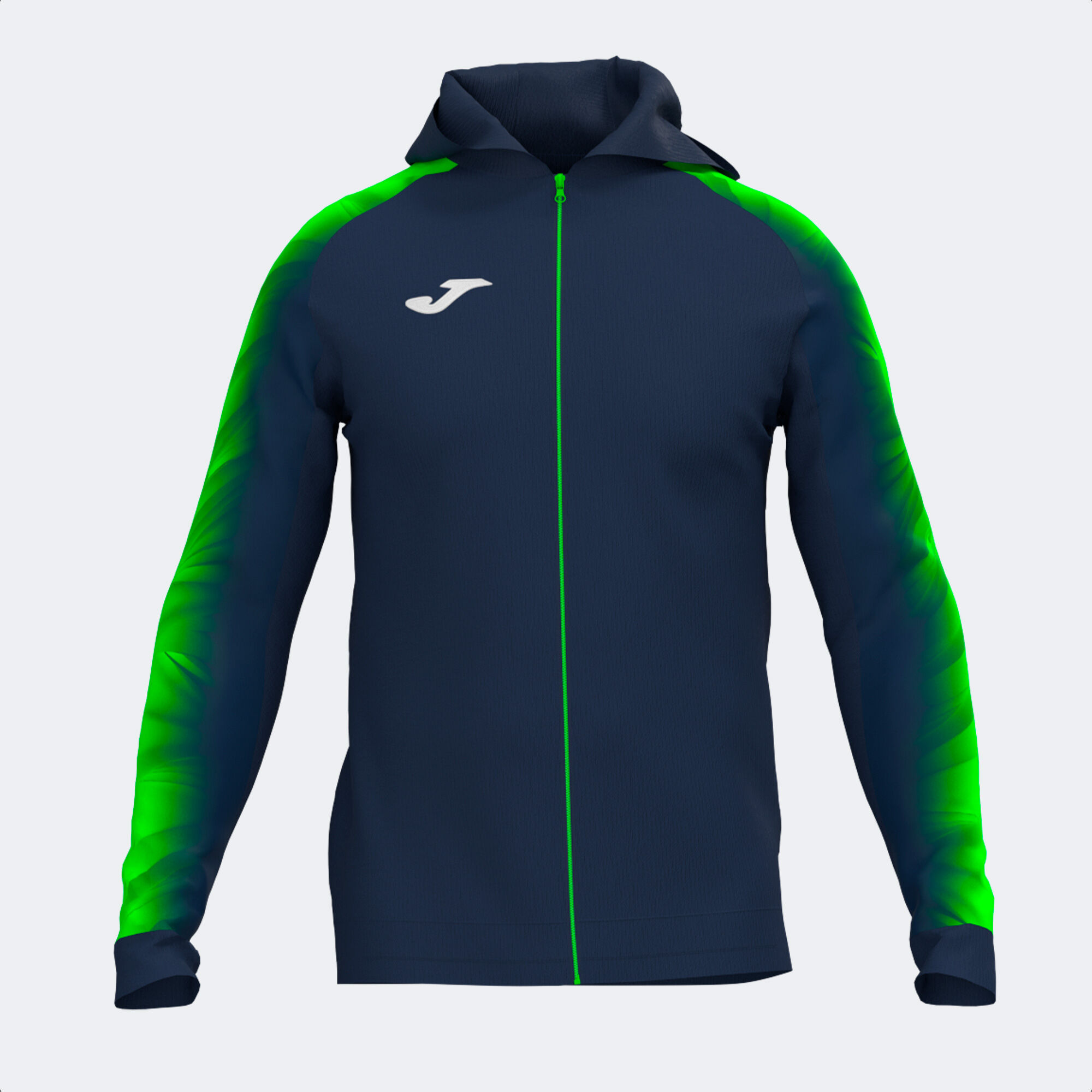 Hooded jacket woman Elite XI navy blue fluorescent green JOMA