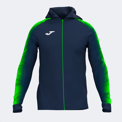 Chaqueta con capucha mujer Elite XI marino verde flúor
