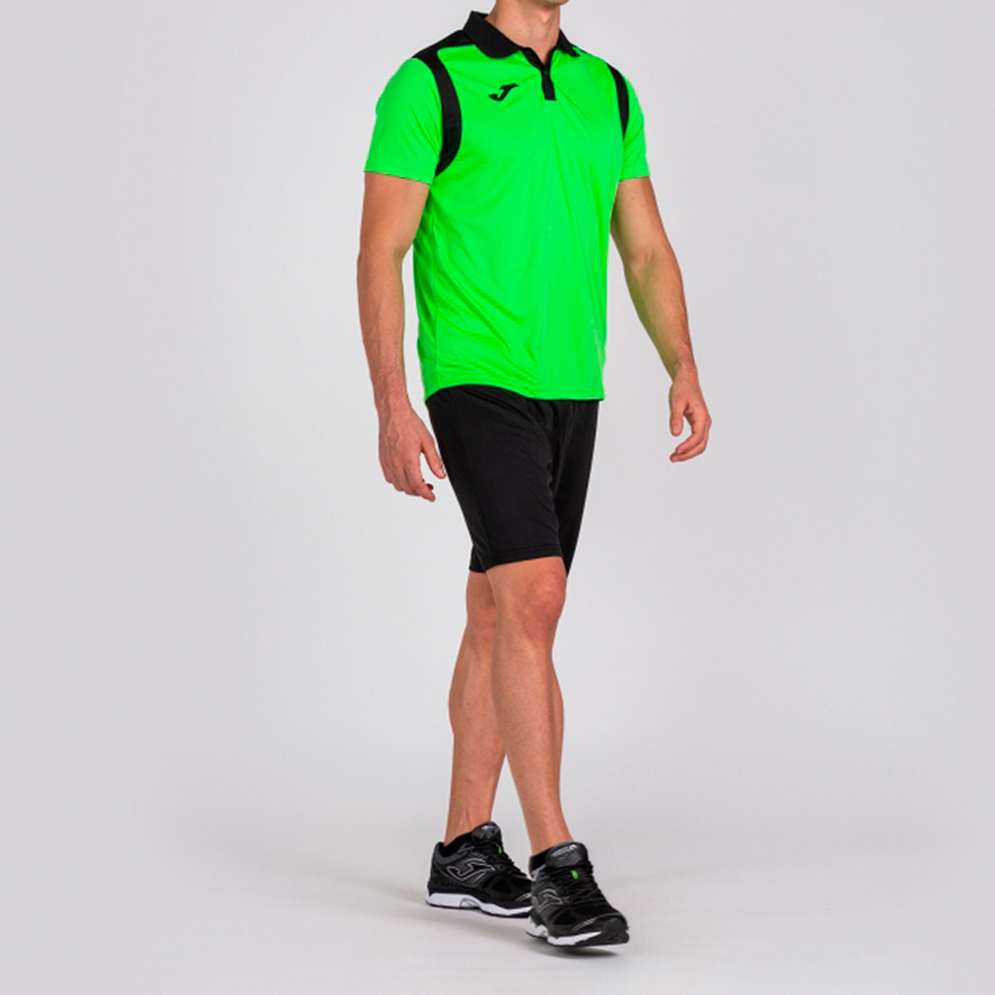 Polo manches courtes homme Championship V vert fluo noir