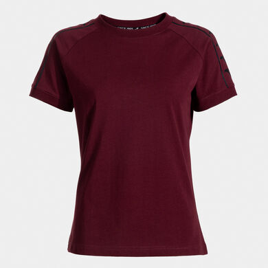 Camiseta manga corta mujer Heroic burdeos negro