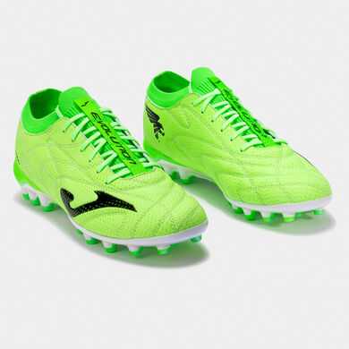 Botas fútbol Evolution Top 25 césped artificial AG verde flúor
