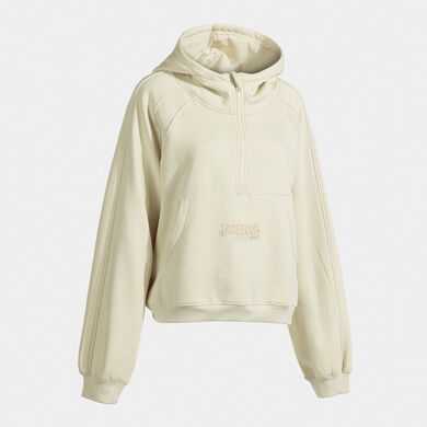 Hooded sweater woman Mimetic beige