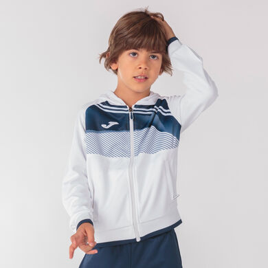 Giacca con cappuccio uomo Supernova II bianco blu navy