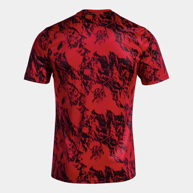 Maglia a manica corta uomo Lion rosso nero