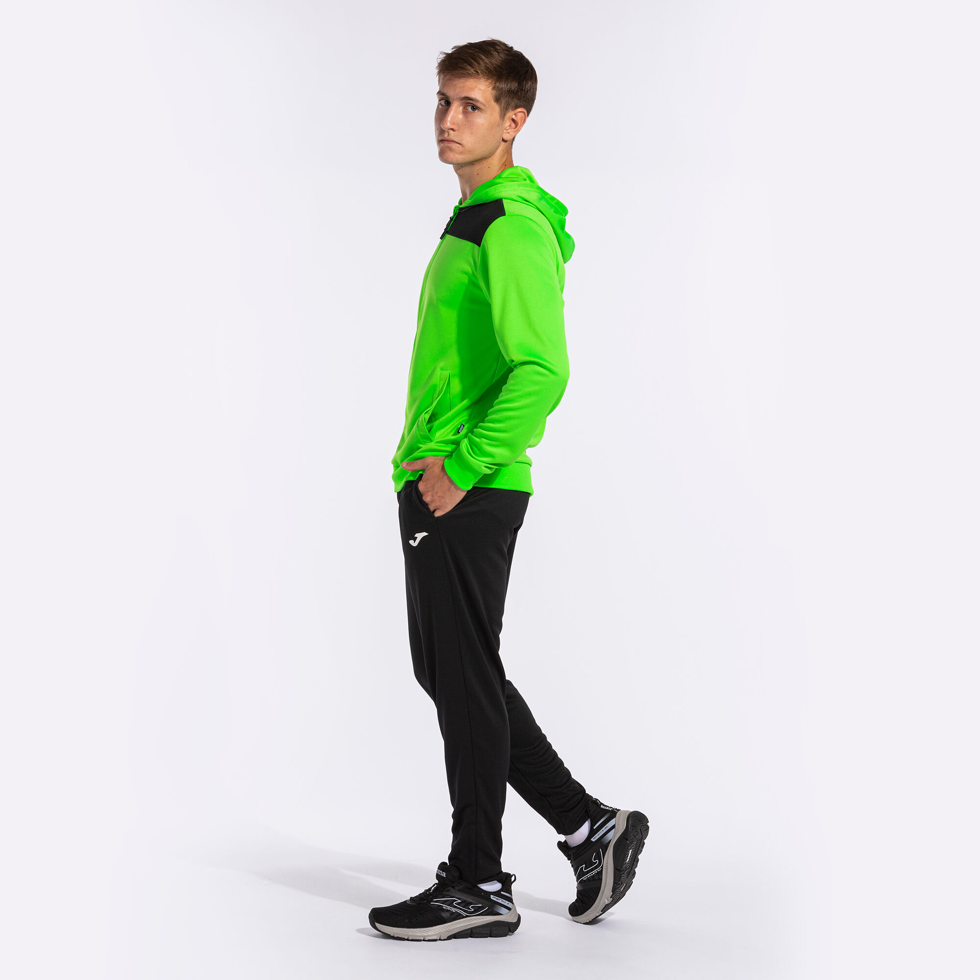 Black and shop neon green tracksuit