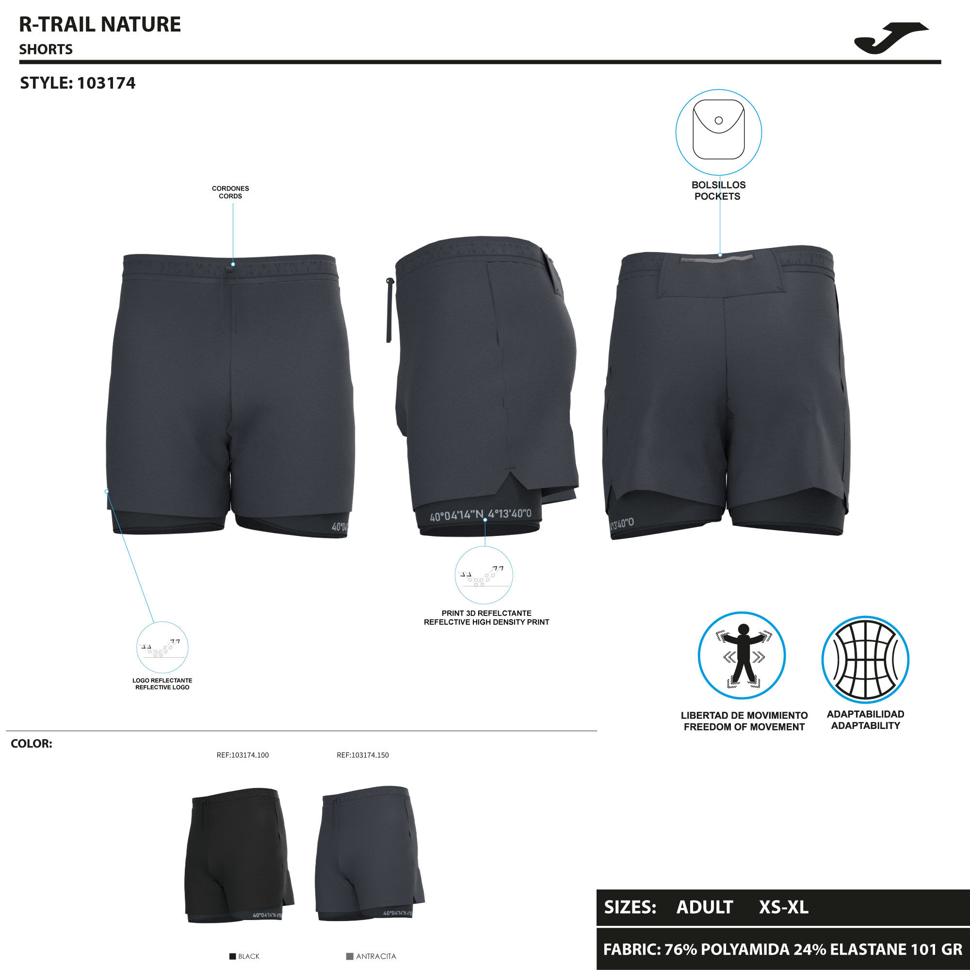 Short deals homme trail