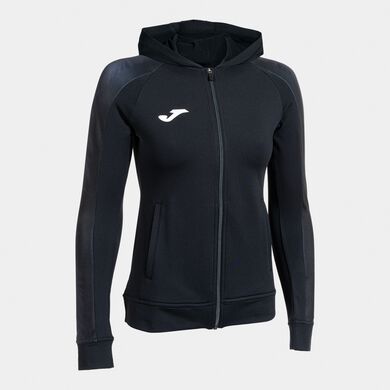 Casaco com capuz mulher Elite XI preto antracite